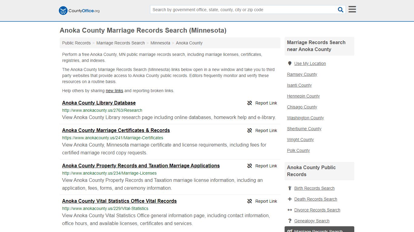 Marriage Records Search - Anoka County, MN (Marriage ...