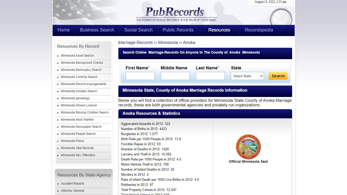 Anoka County, Minnesota Marriage Records