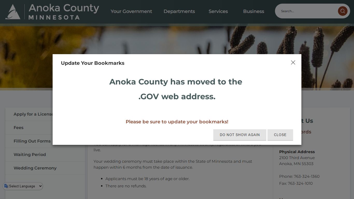 Marriage Licenses | Anoka County, MN - Official Website